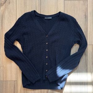 Brandy Melville Black Cable Knit Cardigan